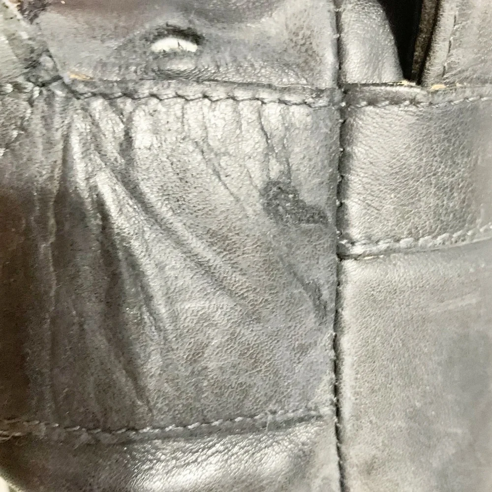 Mulberry Leather Messenger Bag Adjustable Webbing Strap Silver Tone Hardware